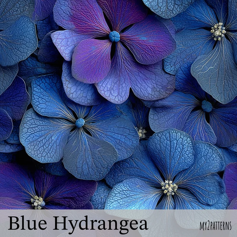Blue Hydrangea pattern