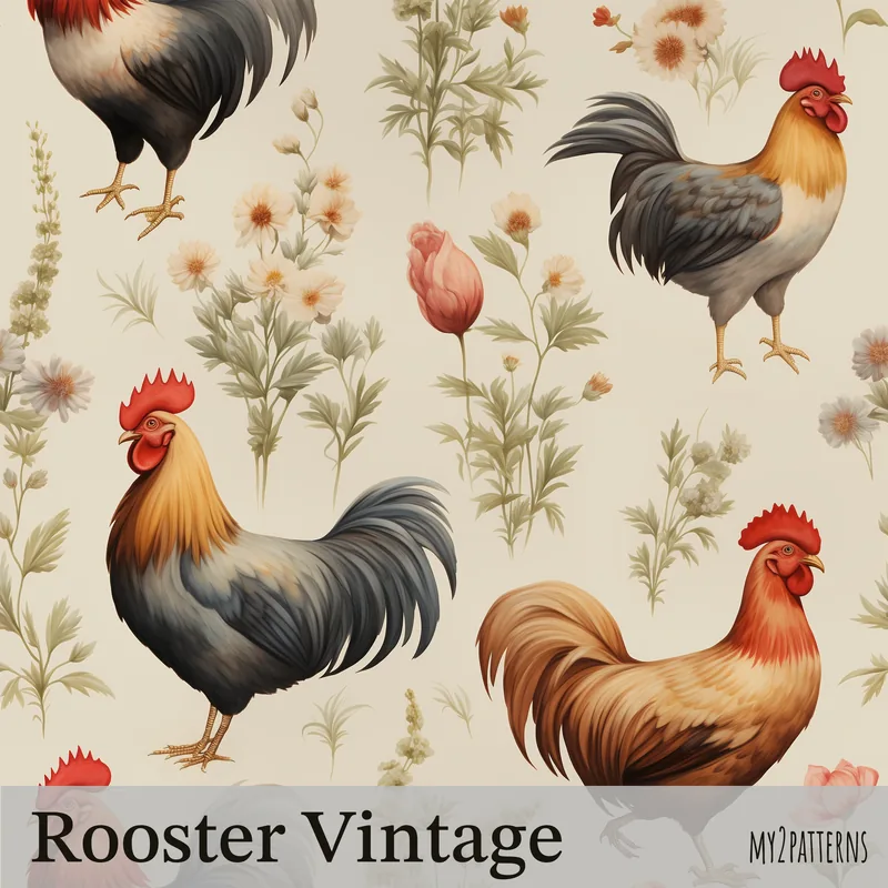 Vintage Chickens pattern