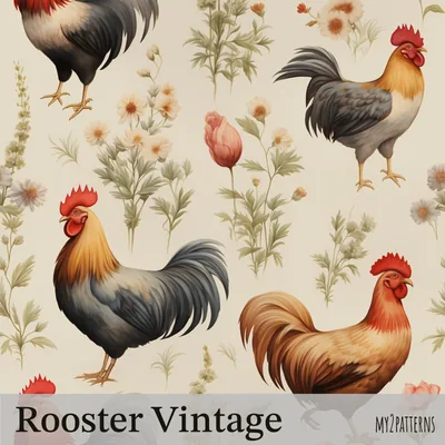 Vintage Chickens pattern