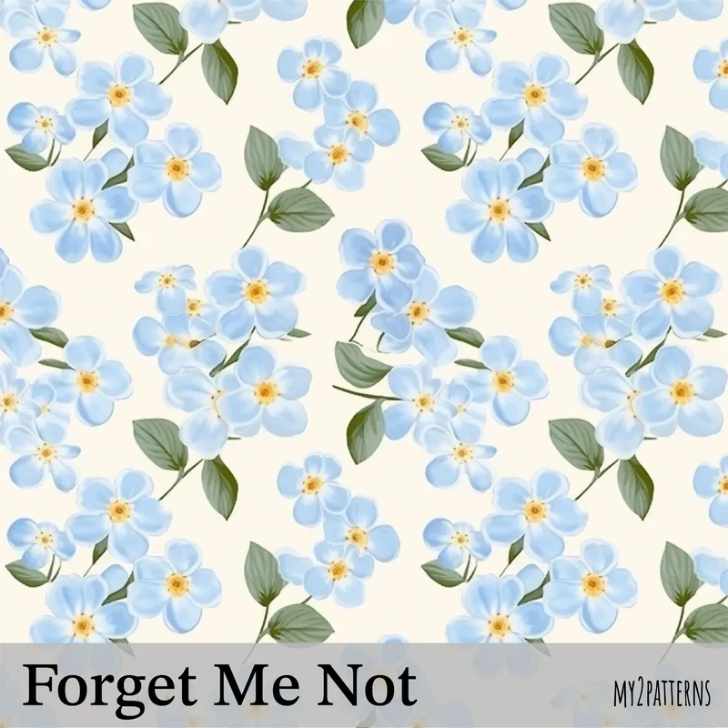 Forget-Me-Not Cream pattern