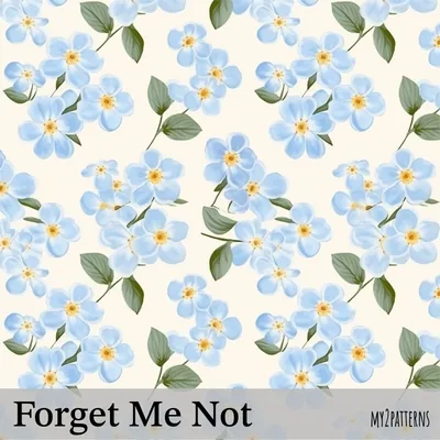 Forget-Me-Not Cream pattern
