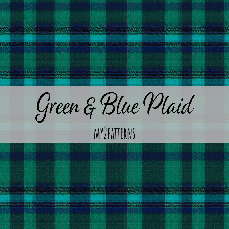 Green Blue Plaid pattern