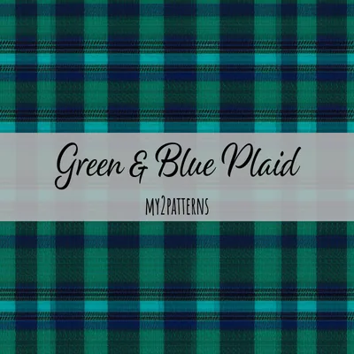 Green Blue Plaid pattern