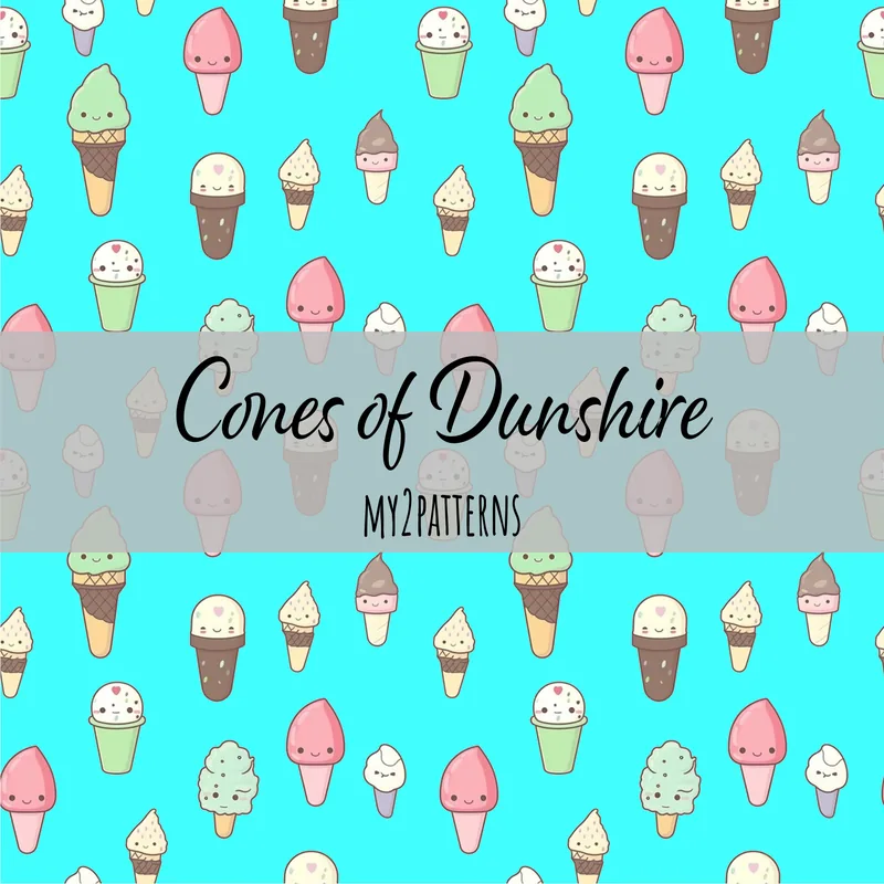 Ice Cream Blue pattern