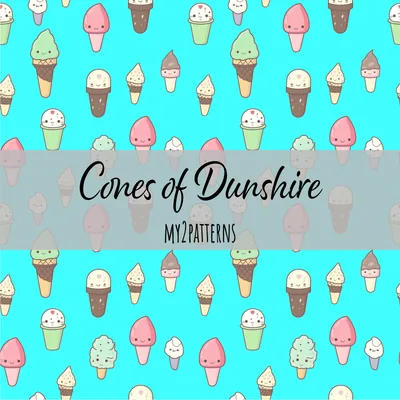 Ice Cream Blue pattern