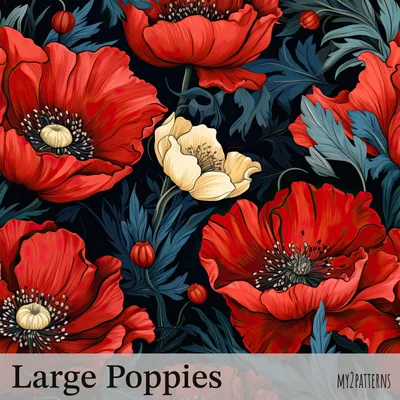 Large Poppies pattern