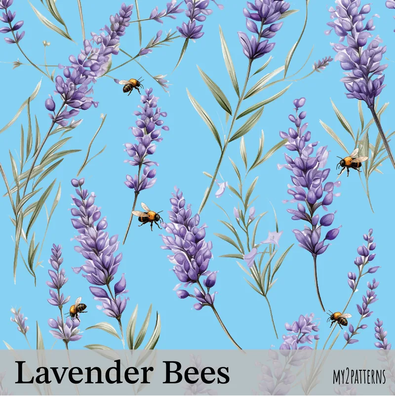Lavender Bees pattern