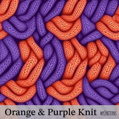 Orange Purple Knit pattern