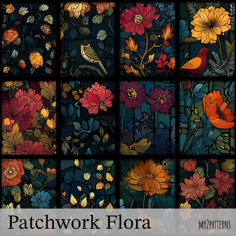 Patchwork Flora pattern