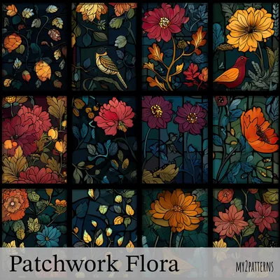 Patchwork Flora pattern
