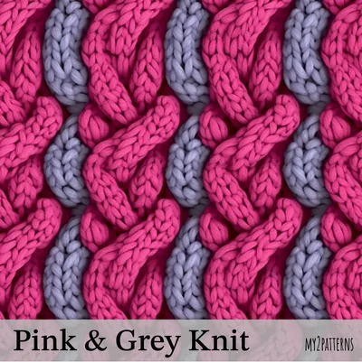 Pink Grey Knit pattern