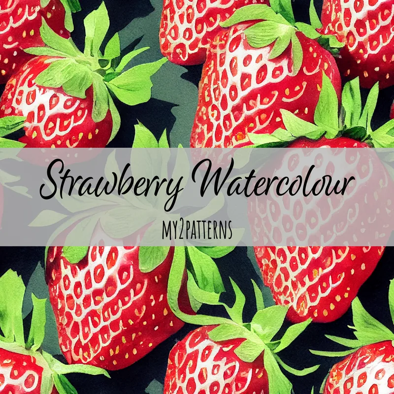 Strawberry Watercolour pattern