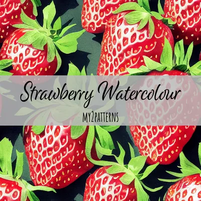 Strawberry Watercolour pattern