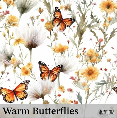Warm Butterflies pattern